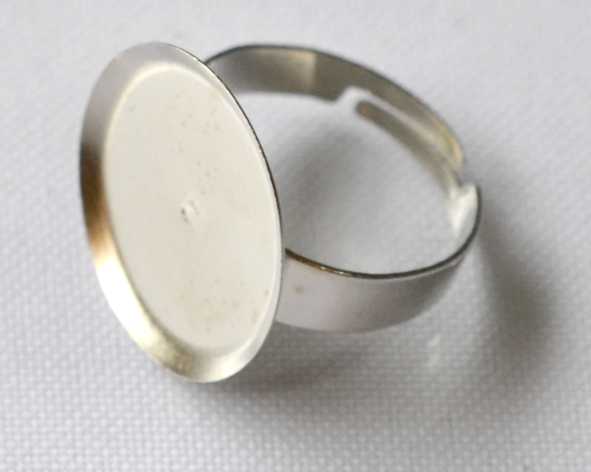 Base anel colagem níquel (regulável) - 20 mm (10 peças) MT-609